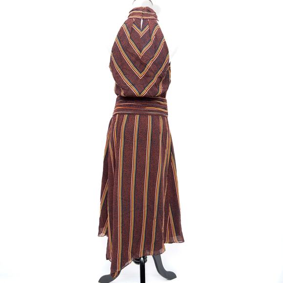 Joie Multicolor Chevron Striped Halter Dress Size Small - Picture 3 of 7